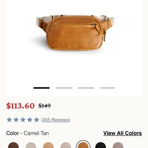 Andar Leather Camel Tan Belt Bag